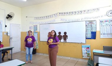 Maio Laranja: Creas leva "Semáforo do Toque" às escolas de João Monlevade para combater a violência infantil